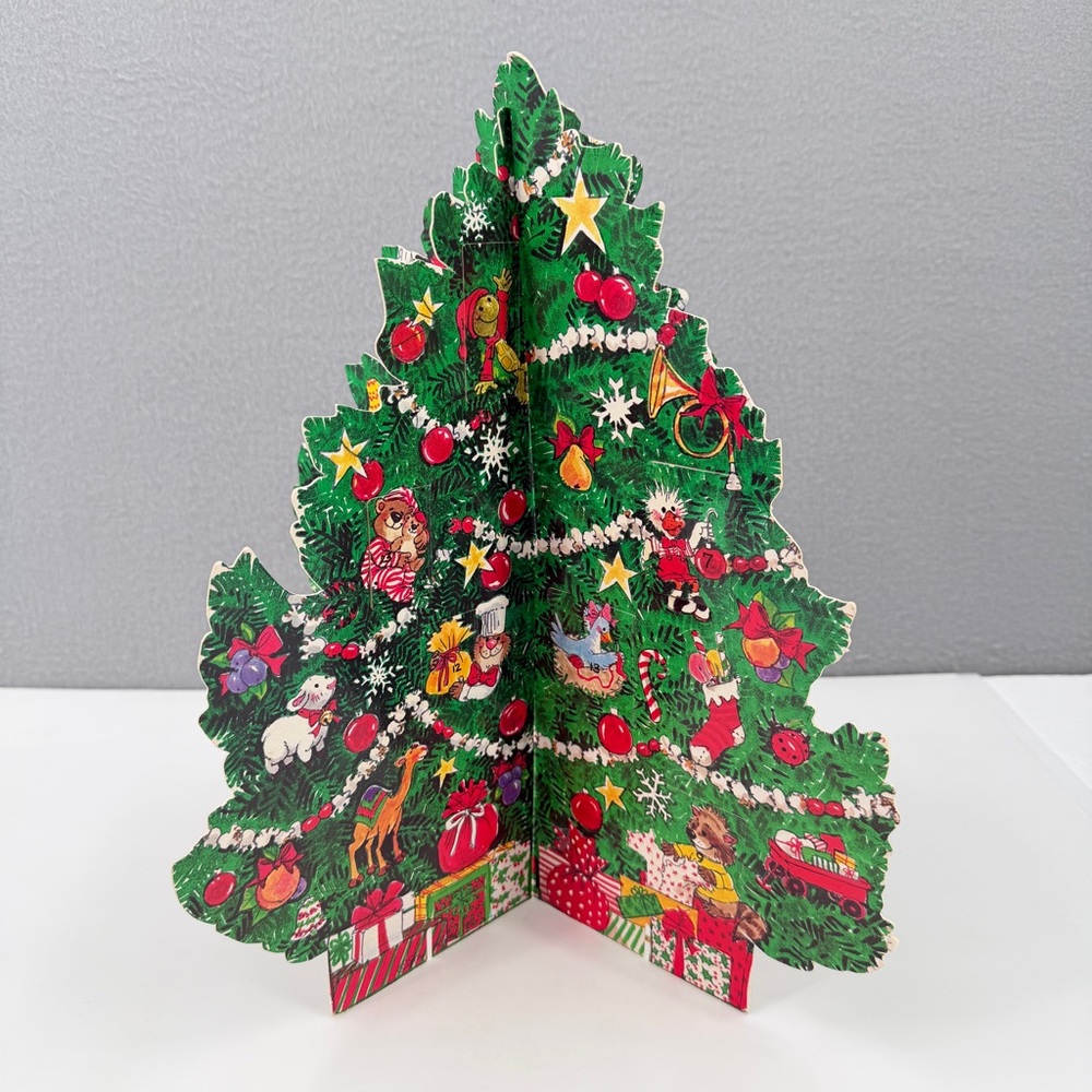 Vintage Suzy's Zoo 1986 Countdown Christmas Tree Advent Calendar Suzy Spafford